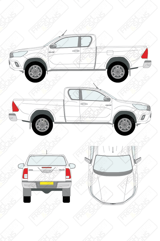 Van Graphics - Toyota | Hi-Lux | 2016-2020 | Extra Cab