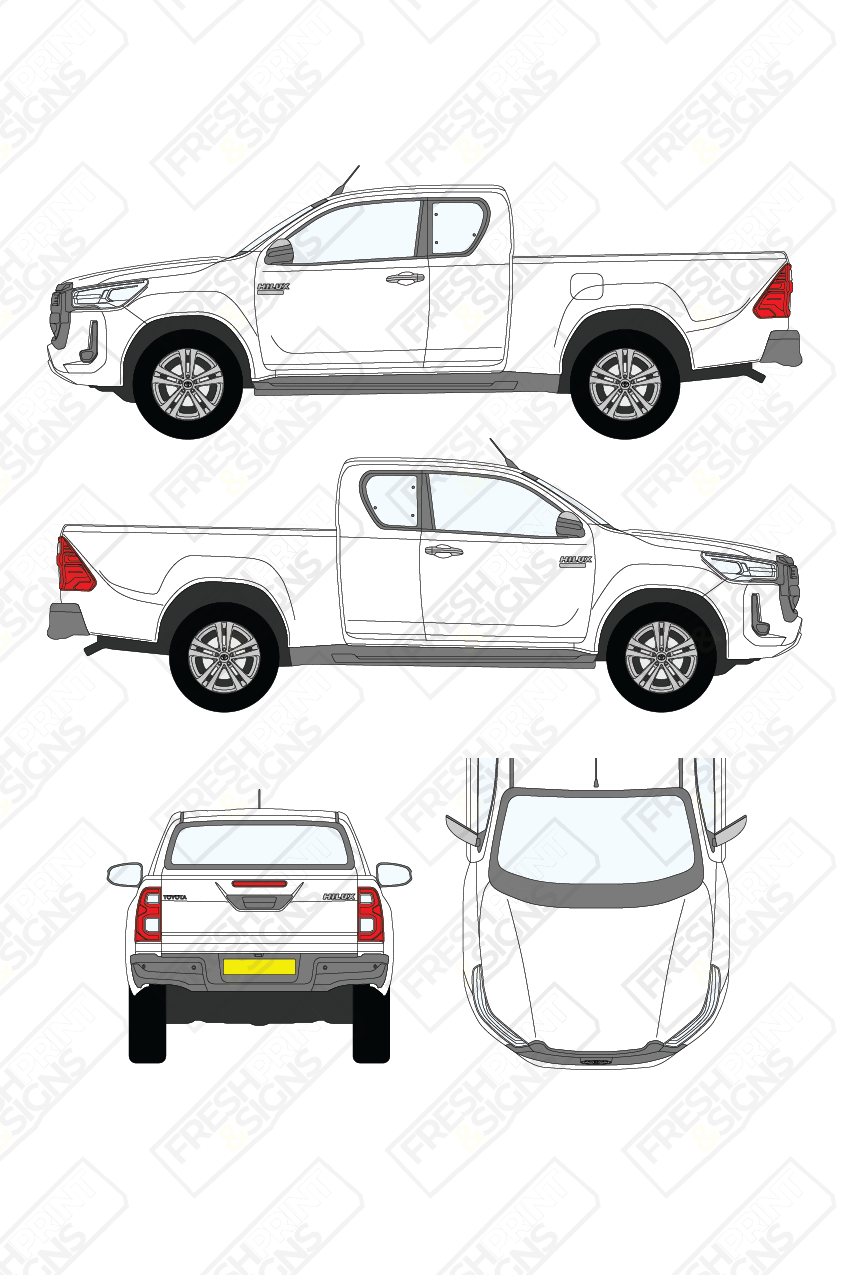 Van Graphics - Toyota | Hi-Lux | 2021-2025 | Extra Cab