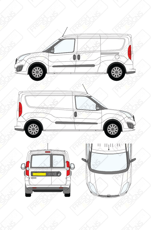 Van Graphics - Vauxhall | Combo | 2012-2019 | Long Wheelbase (L2) | Low Roof (H1) | With Rear Windows