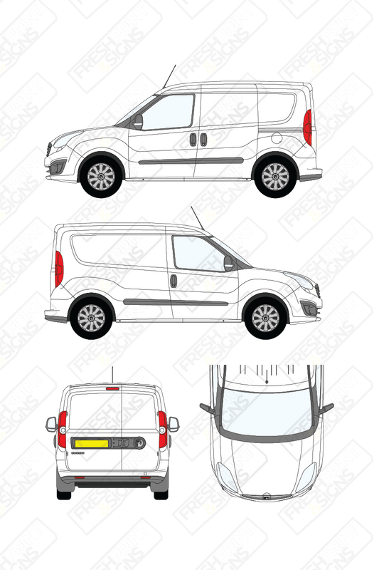 Van Graphics - Vauxhall | Combo | 2012-2019 | Short Wheelbase (L1) | Low Roof (H1) | Panelled Rear Doors