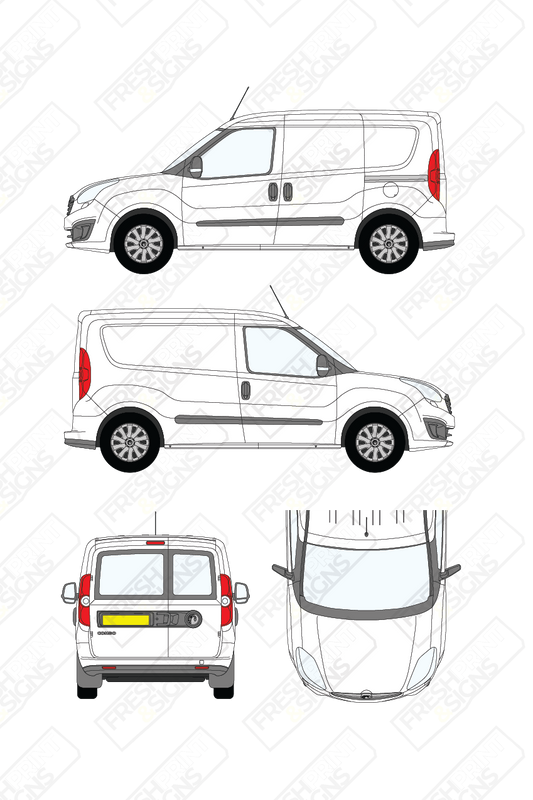 Van Graphics - Vauxhall | Combo | 2012-2019 | Short Wheelbase (L1) | Low Roof (H1) | With Rear Windows
