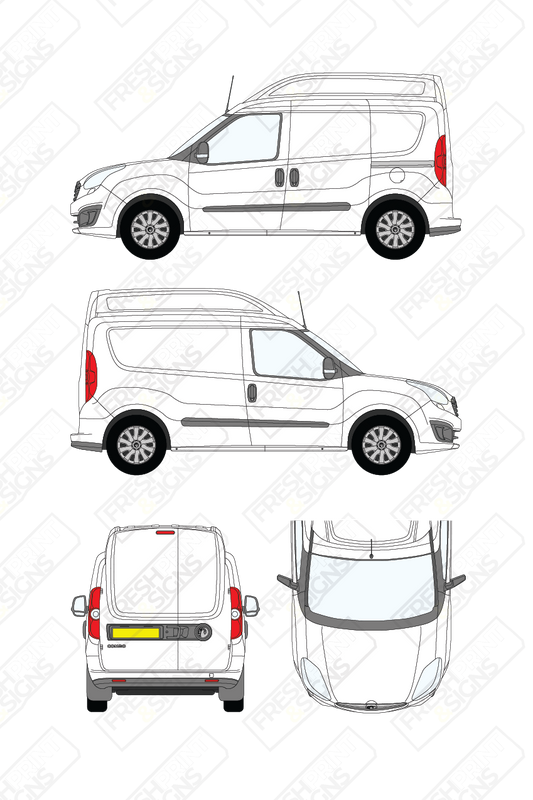 Van Graphics - Vauxhall | Combo | 2012-2019 | Short Wheelbase (L1) | Medium Roof (H2) | Panelled Rear Doors
