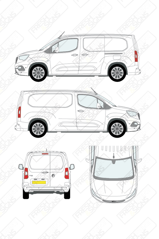 Van Graphics - Vauxhall | Combo | 2019-2025 | Long Wheelbase (L2) | Panelled Rear Doors