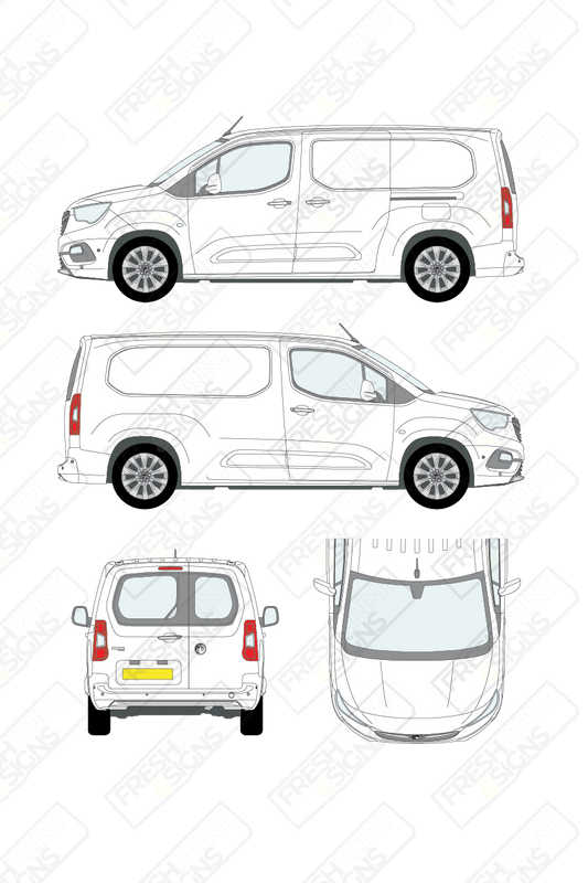 Van Graphics - Vauxhall | Combo | 2019-2025 | Long Wheelbase (L2) | With Rear Windows