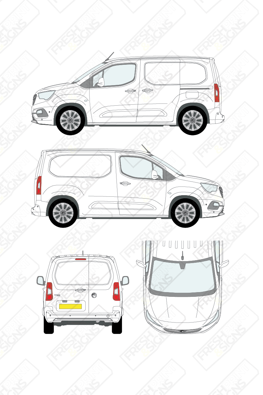 Van Graphics - Vauxhall | Combo | 2019-2025 | Short Wheelbase (L1) | Panelled Rear Doors