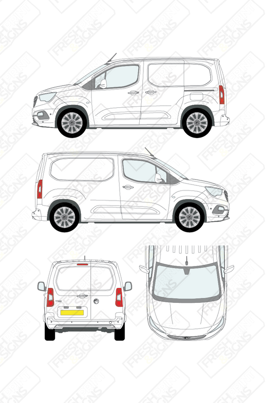 Van Graphics - Vauxhall | Combo | 2019-2025 | Short Wheelbase (L1) | Panelled Rear Doors