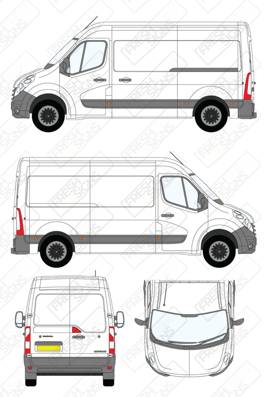 Van Graphics - Vauxhall | Movano | 2010-2021 | Medium Wheelbase (L2) | Medium Roof (H2) | Panelled Rear Doors