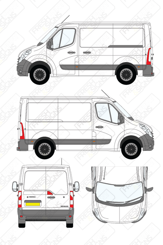 Van Graphics - Vauxhall | Movano | 2010-2021 | Short Wheelbase (L1) | Low Roof (H1) | Panelled Rear Doors