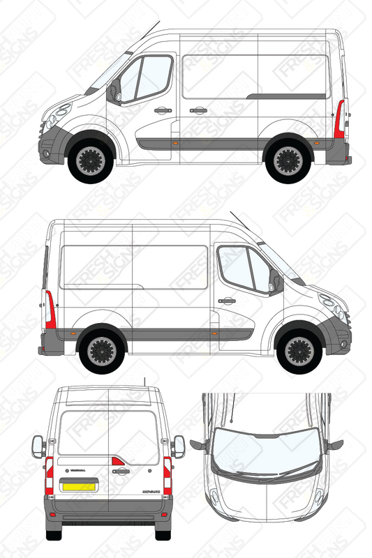 Van Graphics - Vauxhall | Movano | 2010-2021 | Short Wheelbase (L1) | Medium Roof (H2) | Panelled Rear Doors