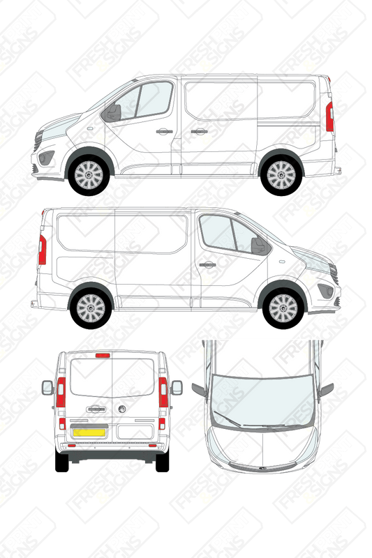 Van Graphics - Vauxhall | Vivaro | 2014-2019 | Short Wheelbase (L1) | Low Roof (H1) | Panelled Rear Doors