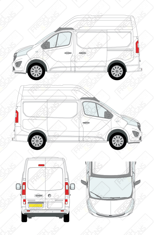 Van Graphics - Vauxhall | Vivaro | 2014-2019 | Short Wheelbase (L1) | Medium Roof (H2) | Panelled Rear Doors