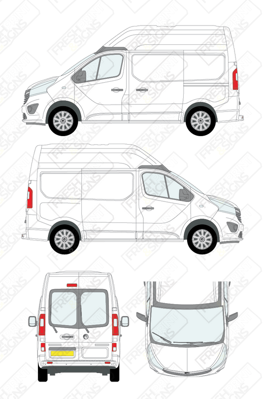 Van Graphics - Vauxhall | Vivaro | 2014-2019 | Short Wheelbase (L1) | Medium Roof (H2) | With Rear Windows