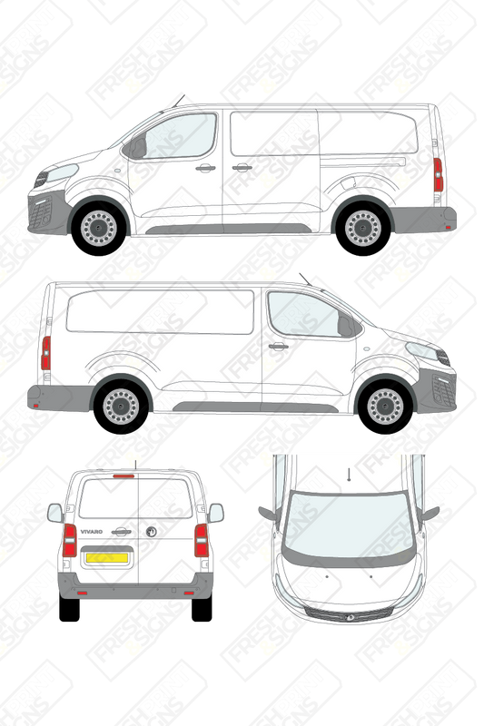 Van Graphics - Vauxhall | Vivaro | 2019-2025 | Long Wheelbase (L2) | Panelled Rear Doors