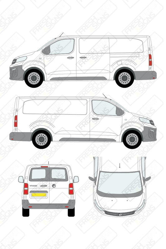 Van Graphics - Vauxhall | Vivaro | 2019-2025 | Long Wheelbase (L2) | With Rear Windows