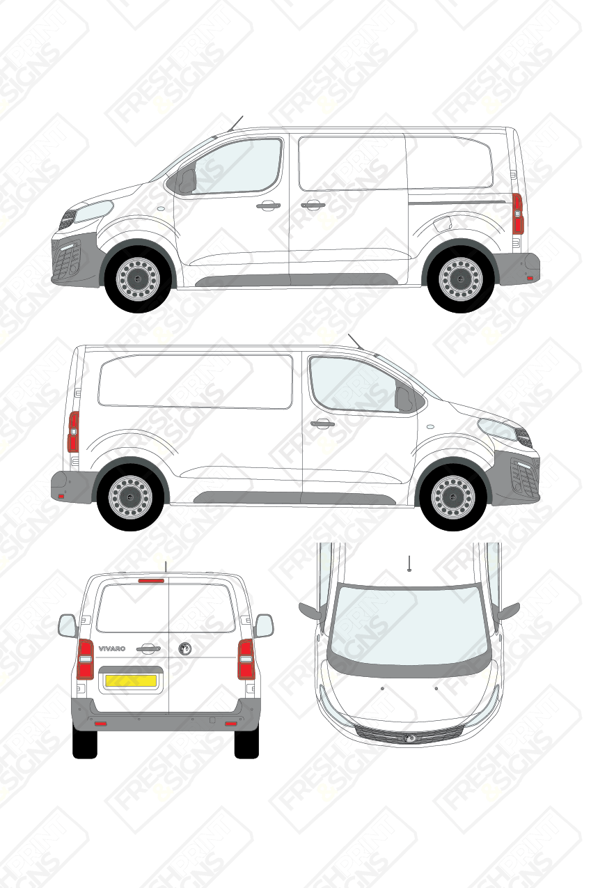 Van Graphics - Vauxhall | Vivaro | 2019-2025 | Short Wheelbase (L1) | Panelled Rear Doors