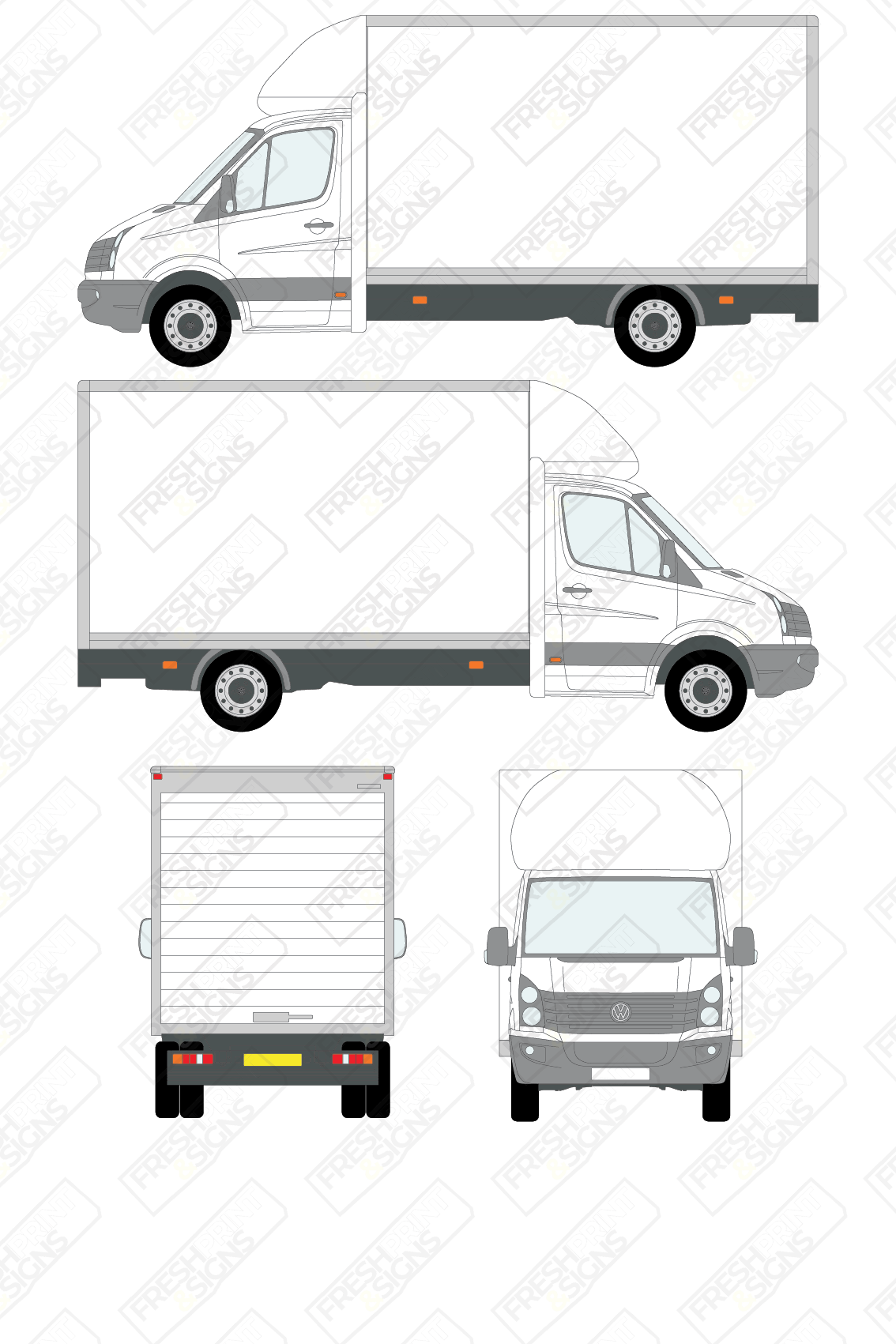 Van Graphics - Volkswagen | Crafter Luton | 2011-2017 | No Tail Lift