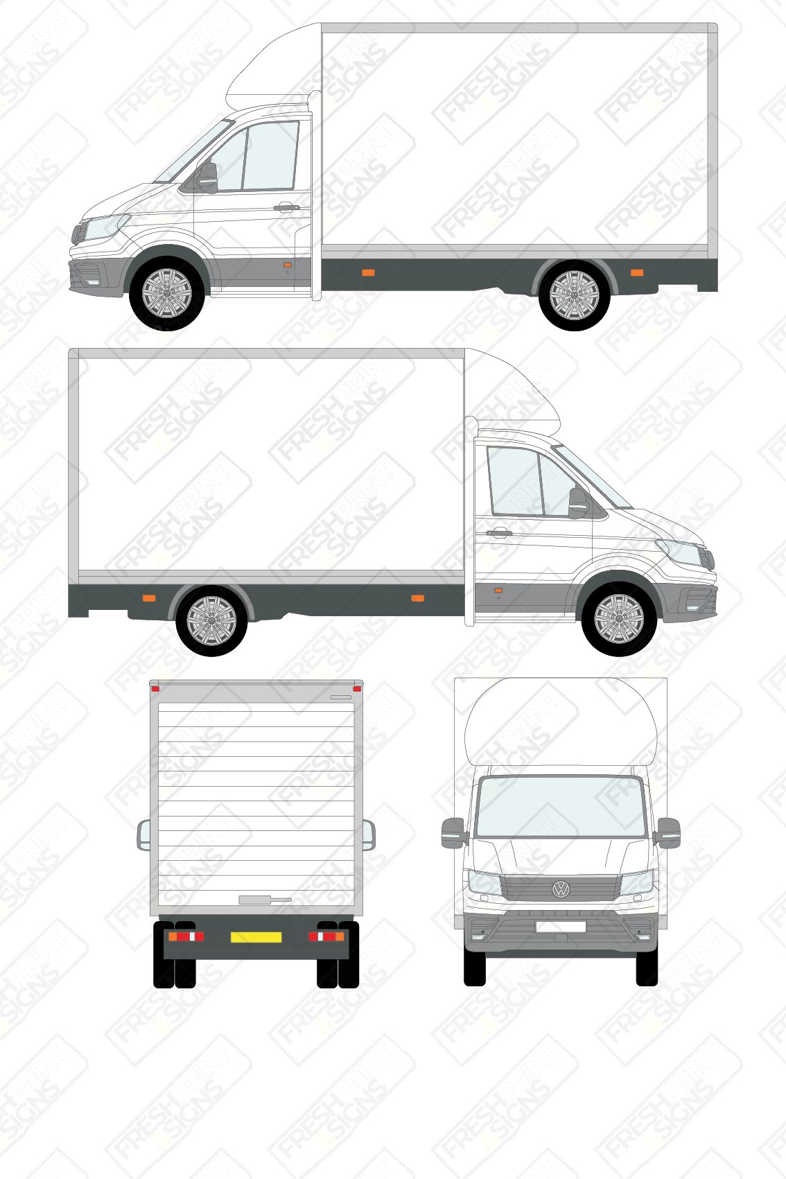 Van Graphics - Volkswagen | Crafter Luton | 2017-2025 | No Tail Lift