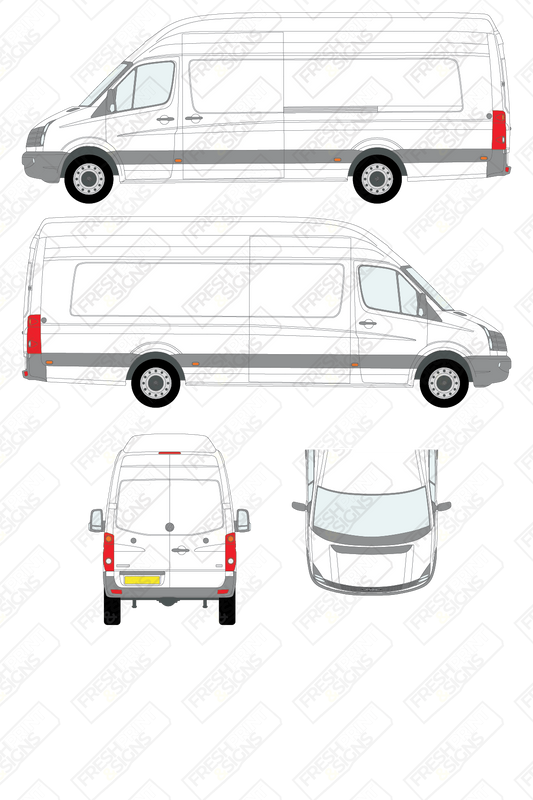 Van Graphics - Volkswagen | Crafter | 2011-2017 | Extra-Long Wheelbase (L4) | Extra High Roof (H3) | Panelled Rear Doors