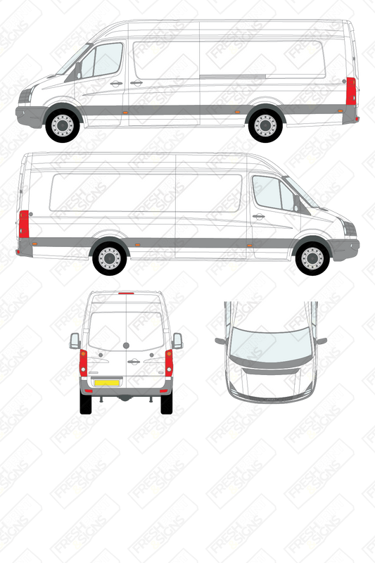 Van Graphics - Volkswagen | Crafter | 2011-2017 | Extra-Long Wheelbase (L4) | High Roof (H2) | Panelled Rear Doors