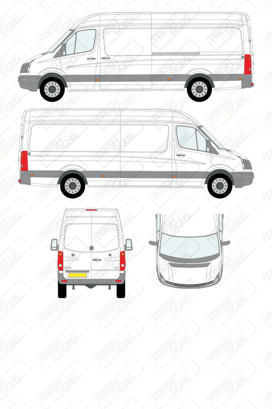 Van Graphics - Volkswagen | Crafter | 2011-2017 | Long Wheelbase (L3) | High Roof (H2) | Panelled Rear Doors