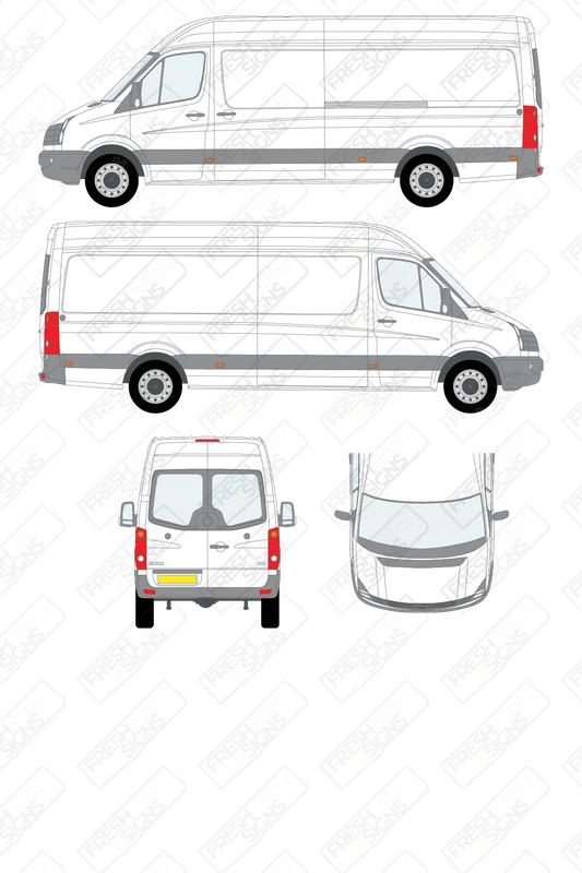 Van Graphics - Volkswagen | Crafter | 2011-2017 | Long Wheelbase (L3) | High Roof (H2) | With Rear Windows
