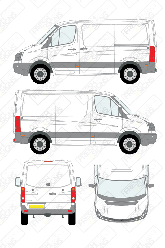 Van Graphics - Volkswagen | Crafter | 2011-2017 | Short Wheelbase (L1) | Low Roof (H1) | Panelled Rear Doors
