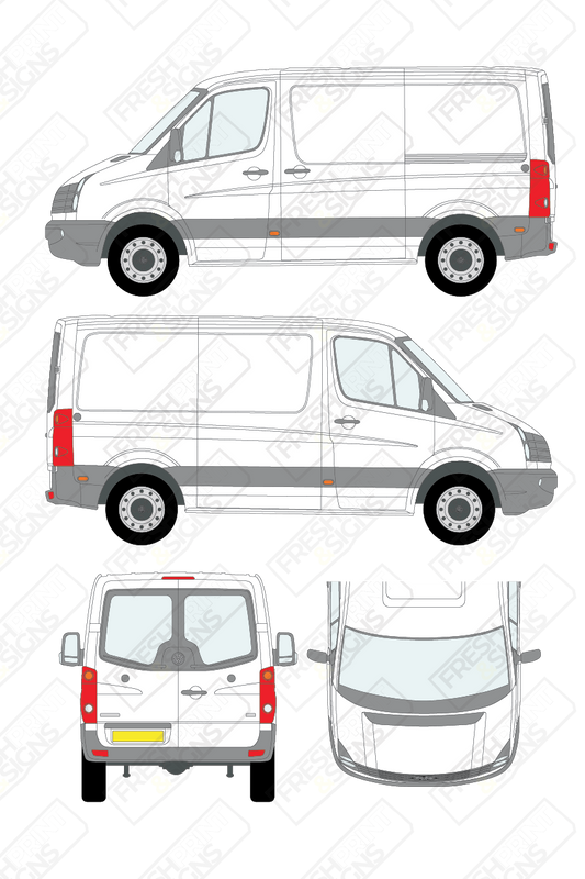 Van Graphics - Volkswagen | Crafter | 2011-2017 | Short Wheelbase (L1) | Low Roof (H1) | With Rear Windows