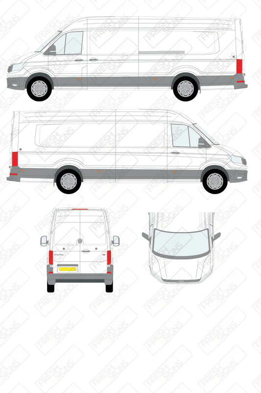 Van Graphics - Volkswagen | Crafter | 2017-2025 | Extra-Long Wheelbase (L4) | High Roof (H2) | Panelled Rear Doors