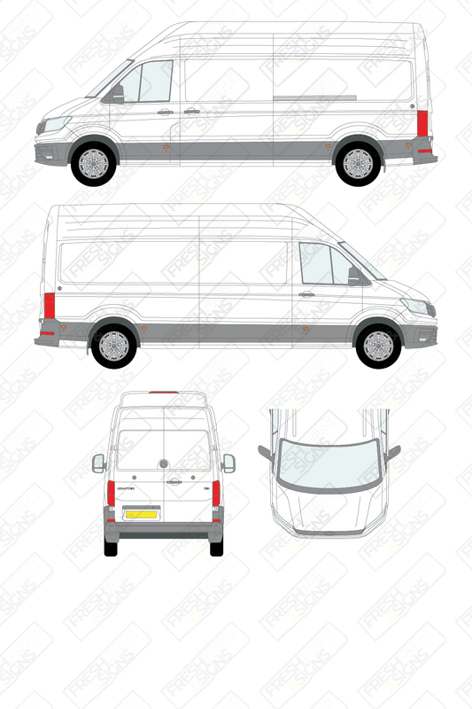 Van Graphics - Volkswagen | Crafter | 2017-2025 | Long Wheelbase (L3) | Extra High Roof (H3) | Panelled Rear Doors