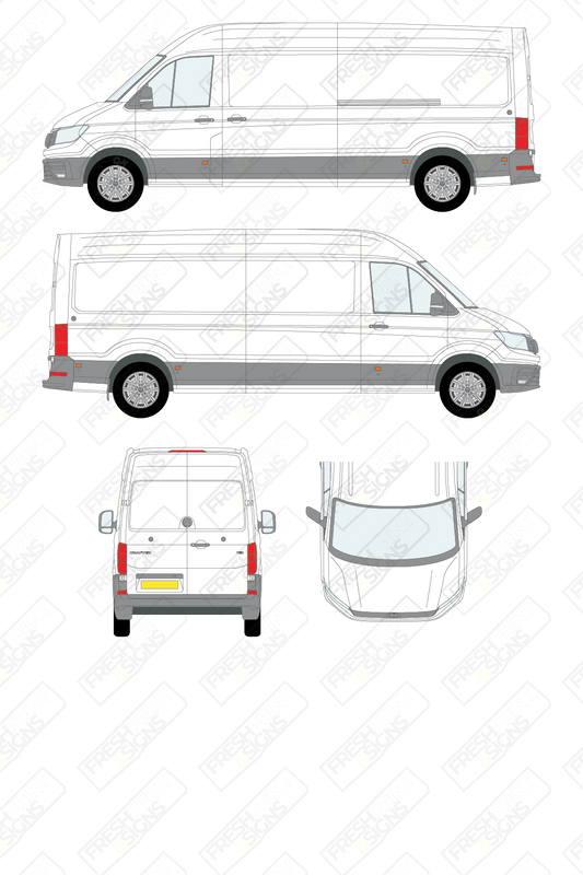Van Graphics - Volkswagen | Crafter | 2017-2025 | Long Wheelbase (L3) | High Roof (H2) | Panelled Rear Doors