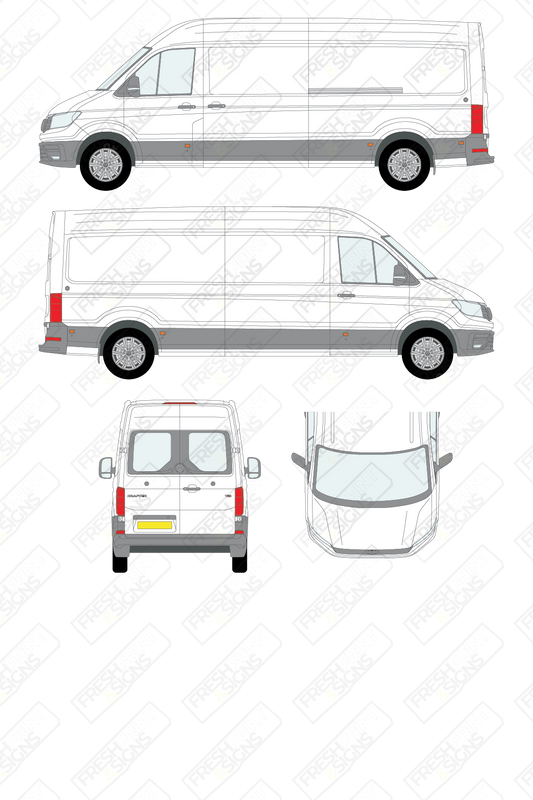 Van Graphics - Volkswagen | Crafter | 2017-2025 | Long Wheelbase (L3) | High Roof (H2) | With Rear Windows
