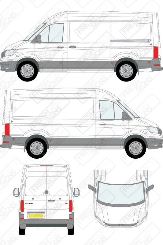 Van Graphics - Volkswagen | Crafter | 2017-2025 | Medium Wheelbase (L2) | High Roof (H2) | Panelled Rear Doors
