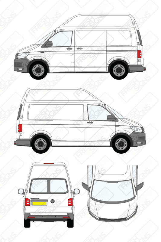Van Graphics - Volkswagen | Transporter | 2015-2019 | Short Wheelbase (L1) | High Roof (H3) | With Rear Windows